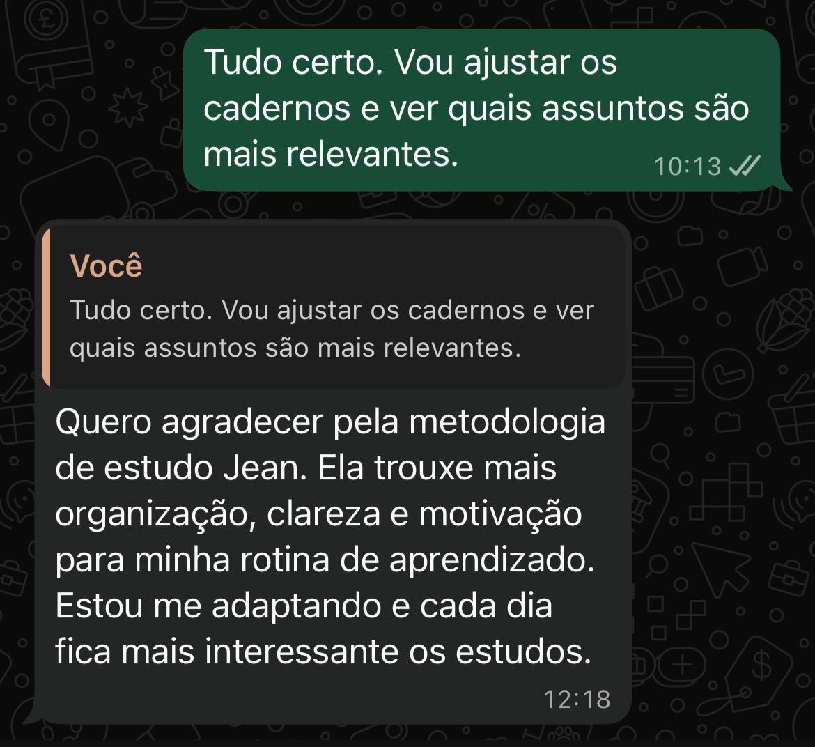 Prova social de aluno 4